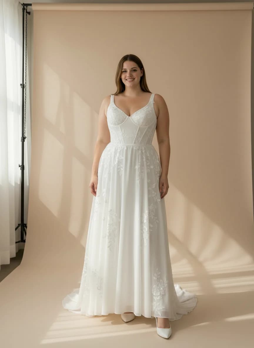 Corset dress with V-Neck neckline