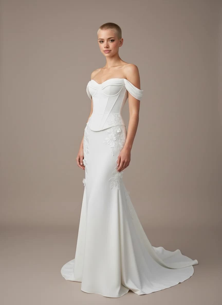 Corset dress with Off Shoulder neckline