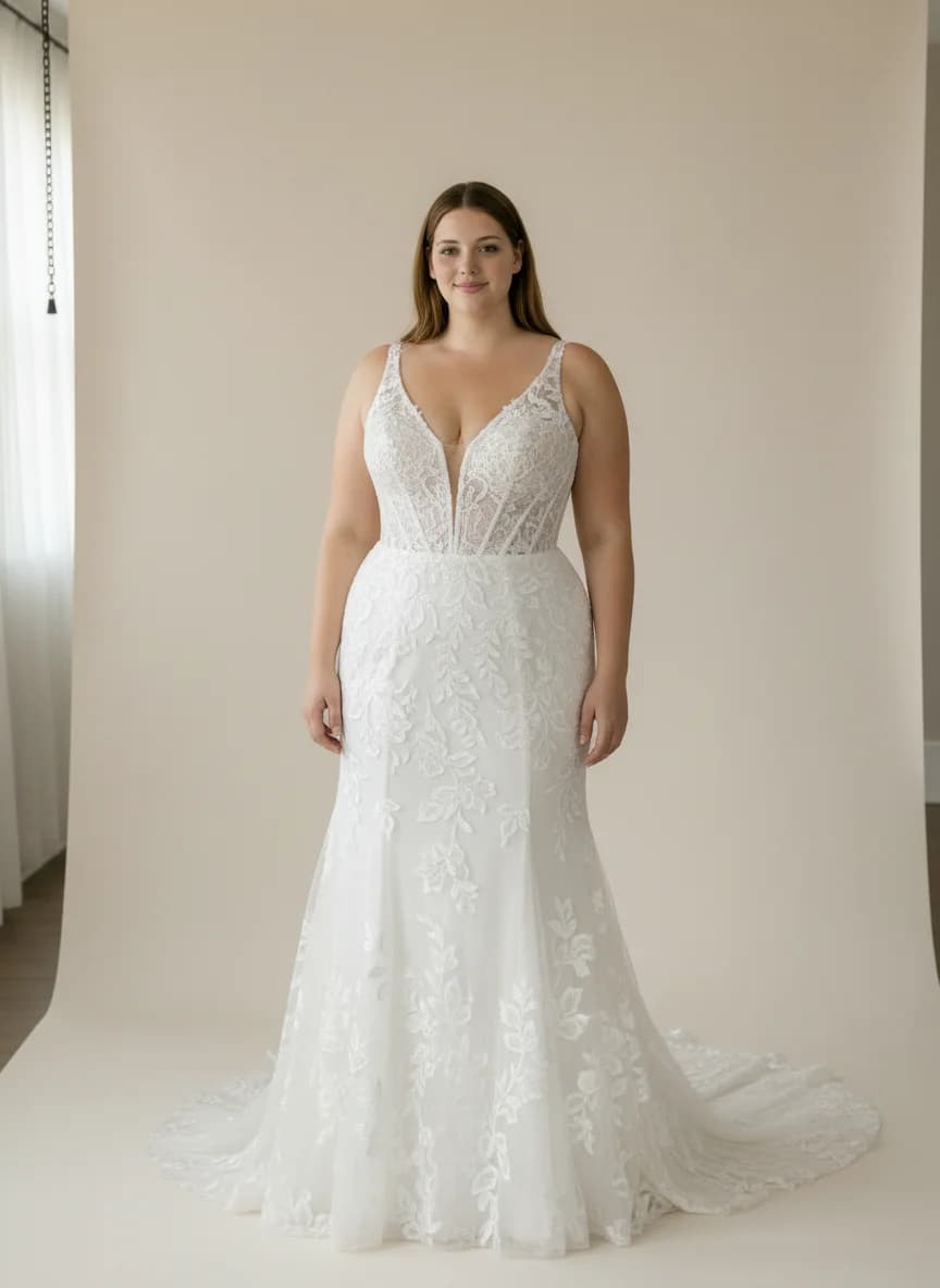 Corset dress with Plunge neckline