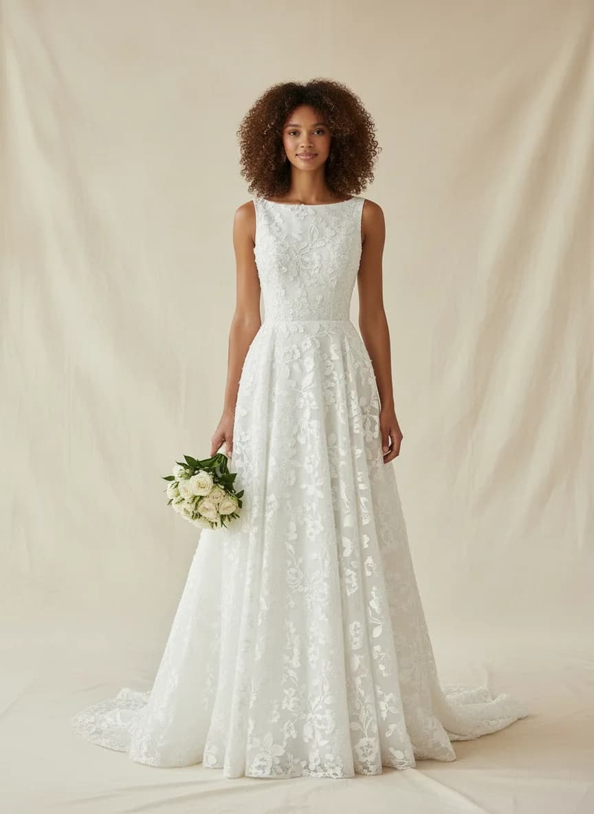 Drop Waist dress with Boat Neck neckline