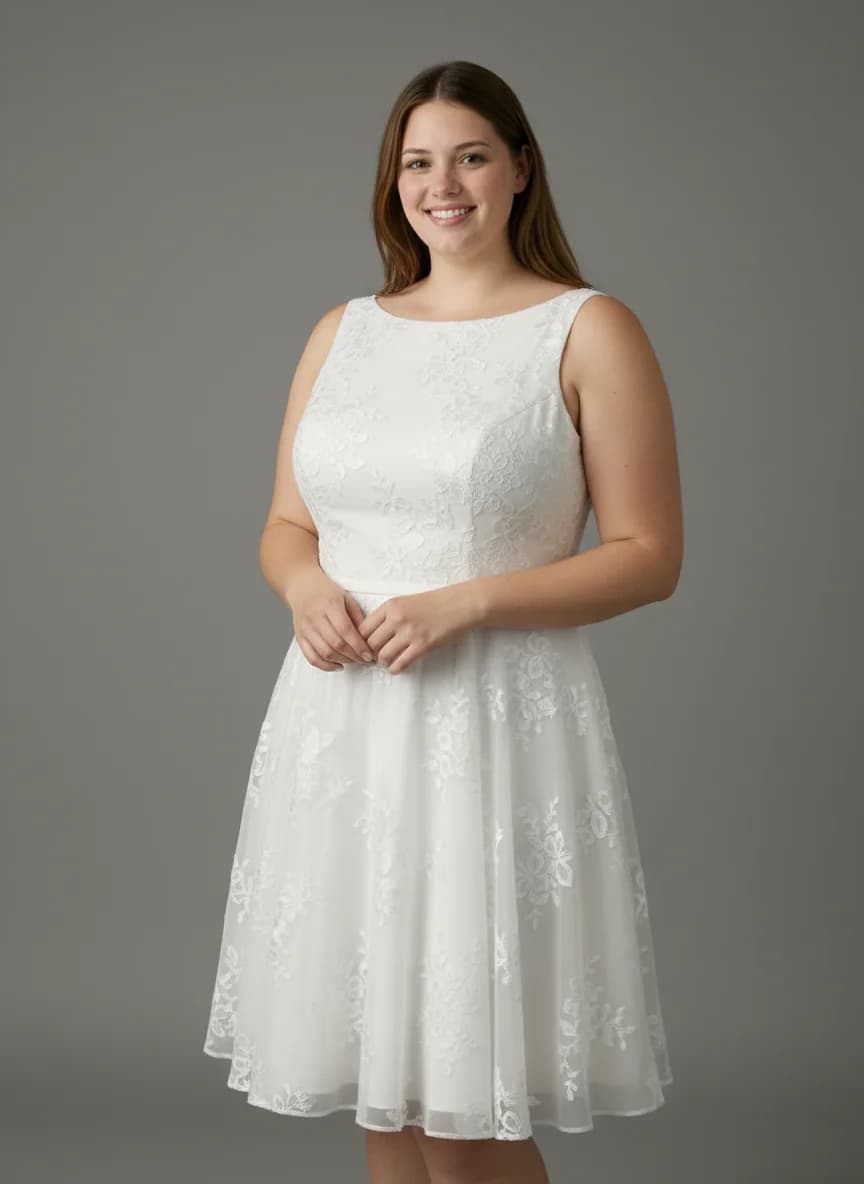 Empire Waist dress with Mini and Boat Neck neckline