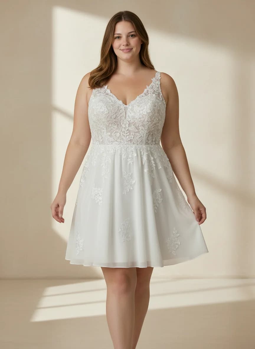 Empire Waist dress with Mini and V-Neck neckline