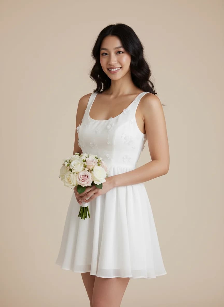 Empire Waist dress with Mini and Scoop neckline