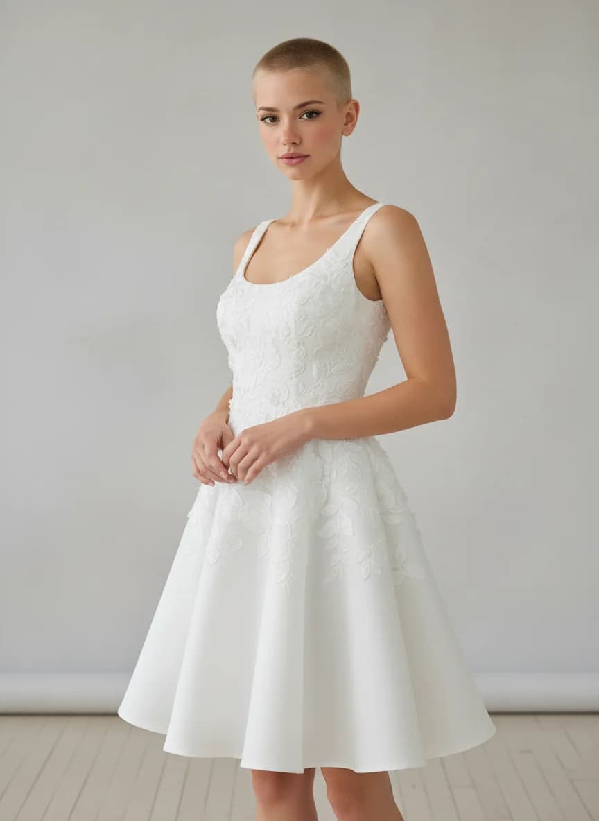 Fit & Flare dress with Mini and Scoop neckline