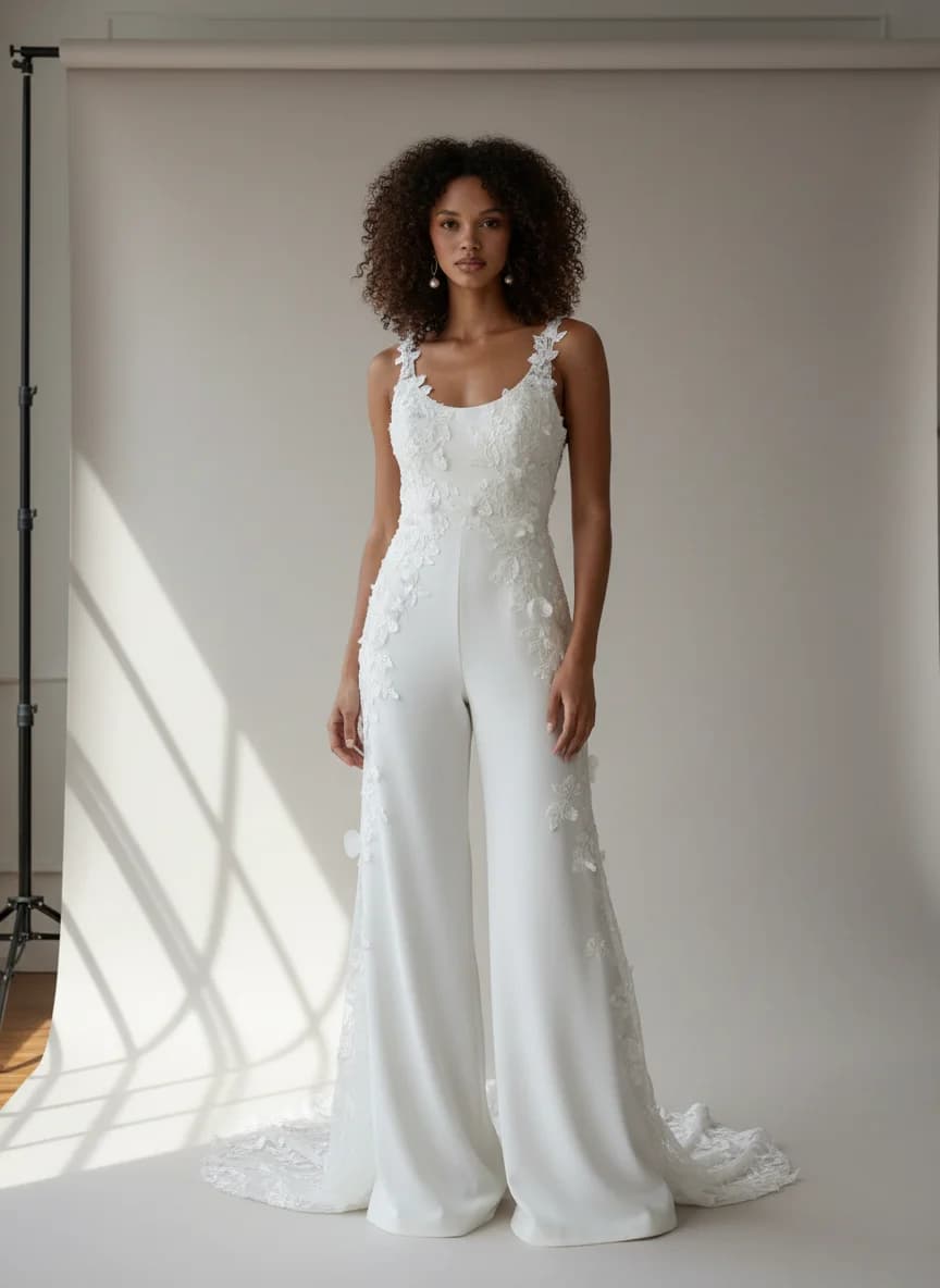 Jumpsuit dress with Scoop neckline