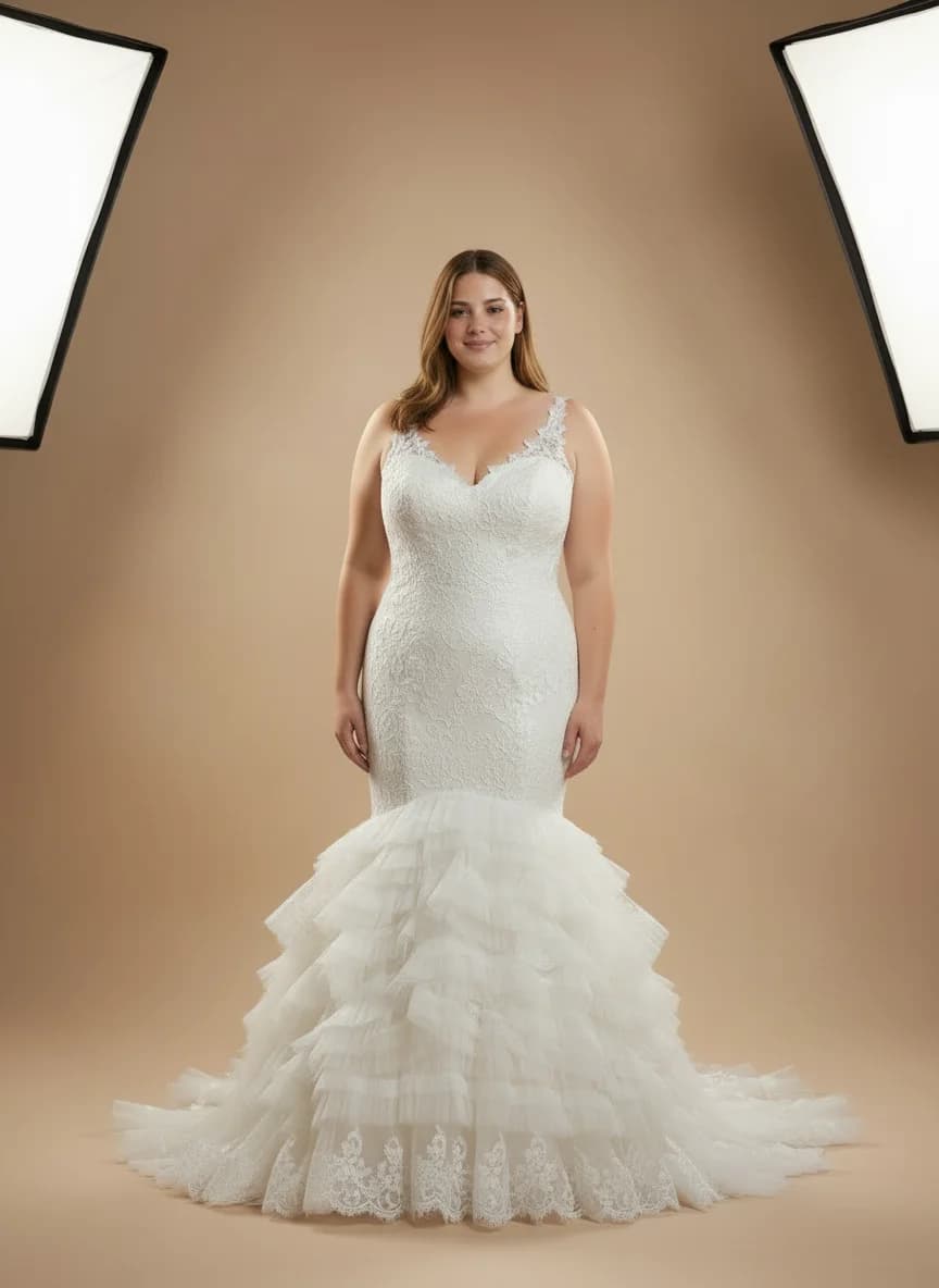 Mermaid wedding dress with Sweetheart neckline