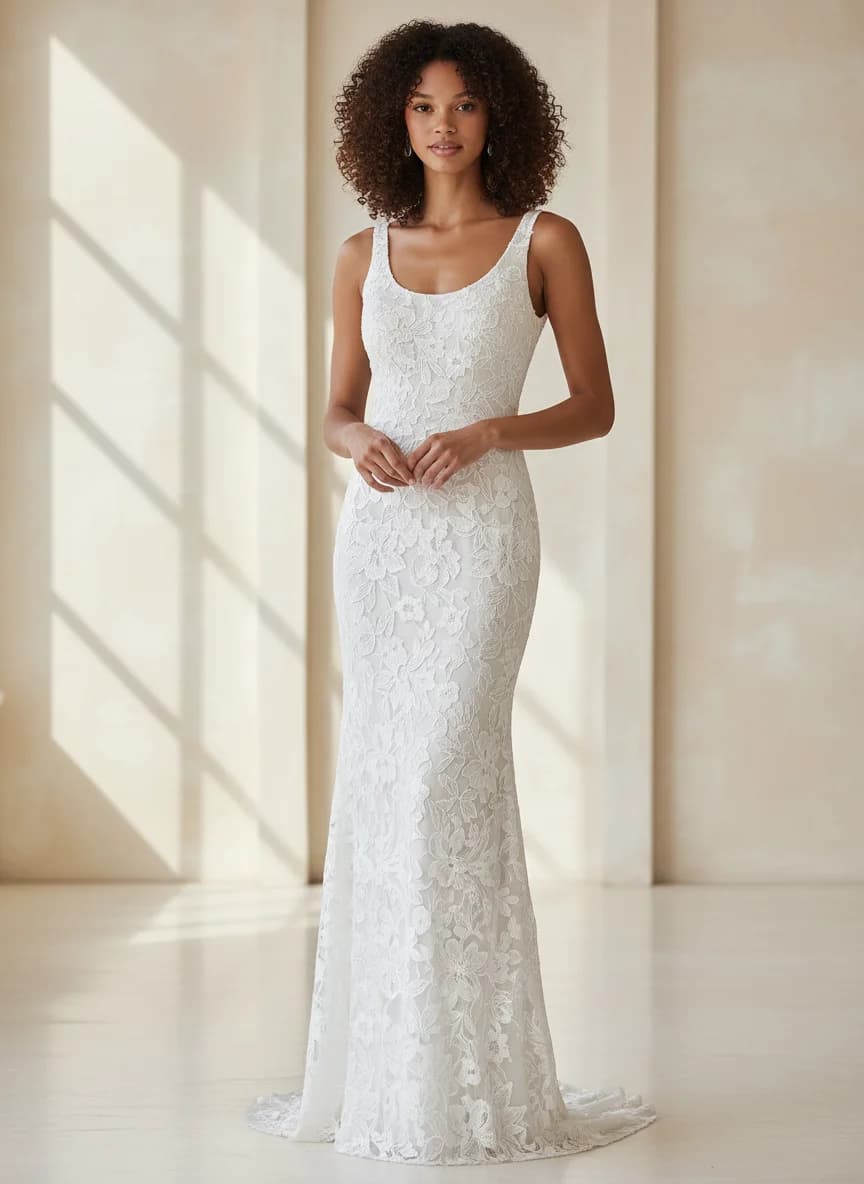 Sheath dress with Scoop neckline