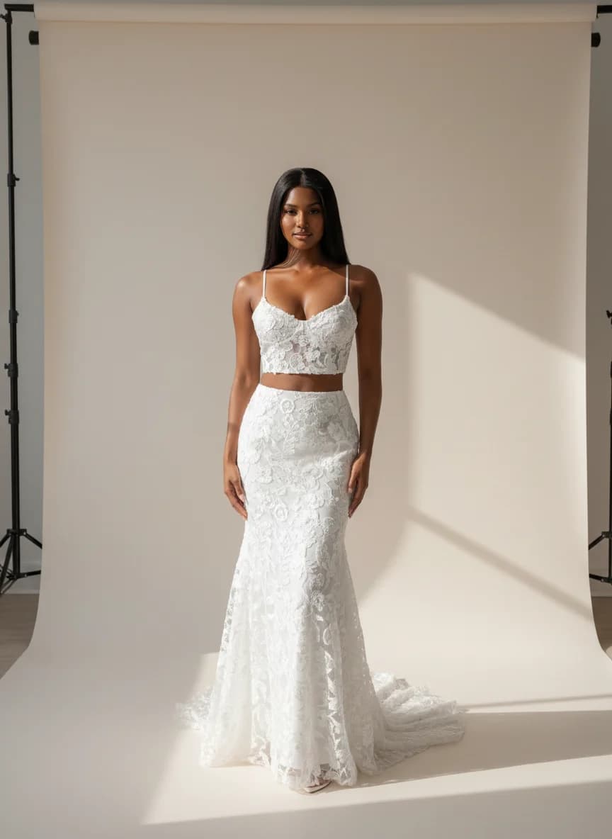 Two Piece dress with Knee Length and Sweetheart neckline