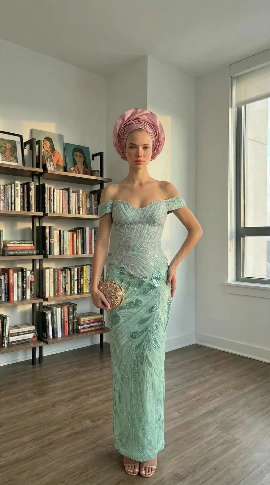 African Wedding Dresses dress 48 — try-on