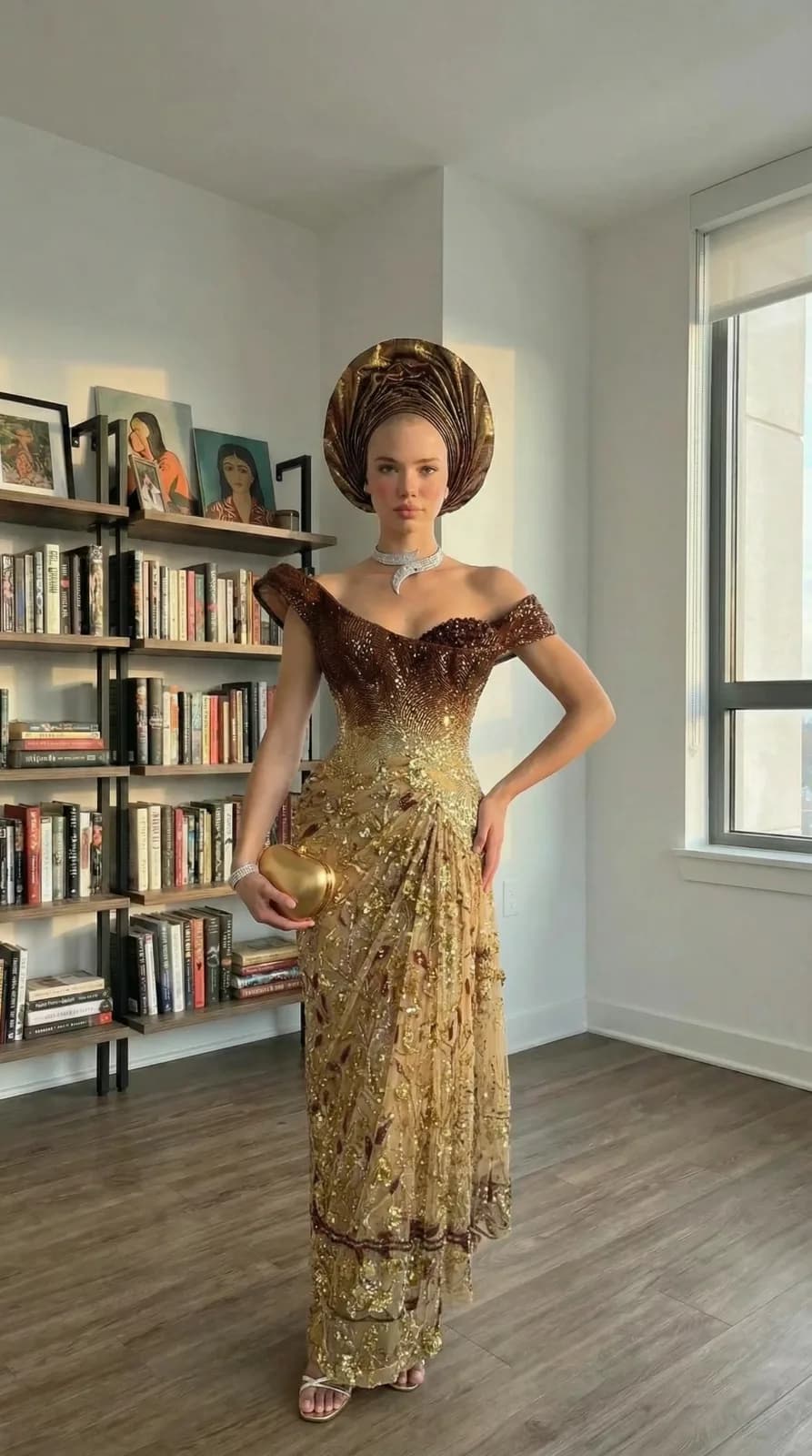 African Wedding Dresses dress 48 — try-on