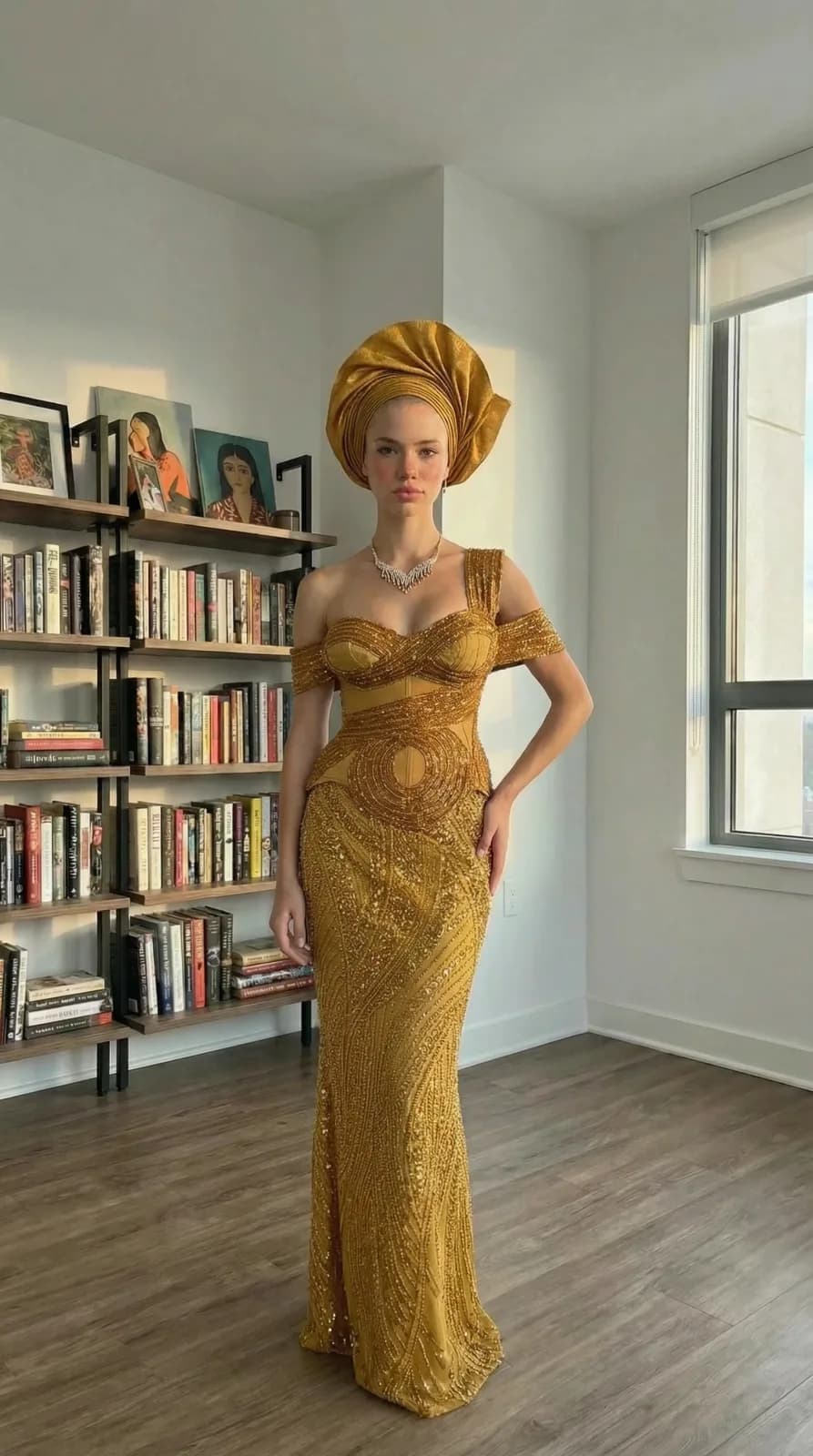 African Wedding Dresses dress 48 — try-on