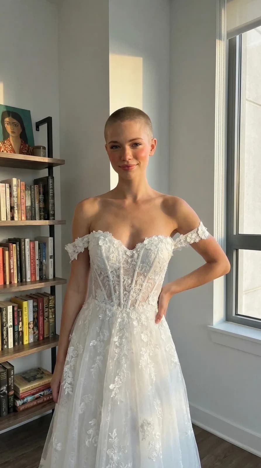 Azazie Bridal dress 04 — try-on