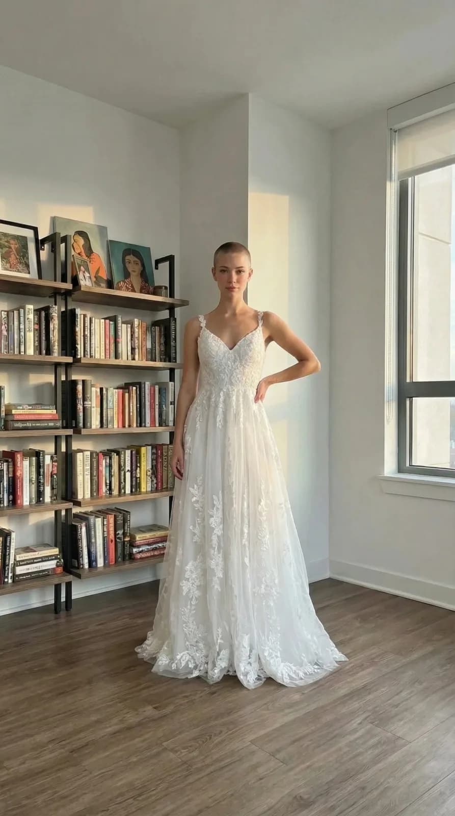 Azazie Bridal dress 04 — try-on