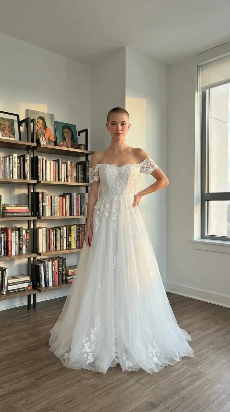 Azazie Bridal dress 04 — try-on
