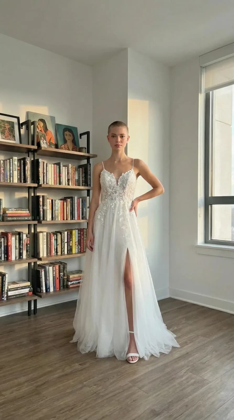 Azazie Bridal dress 04 — try-on
