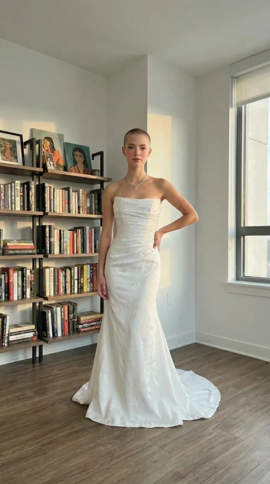 Azazie Bridal dress 04 — try-on