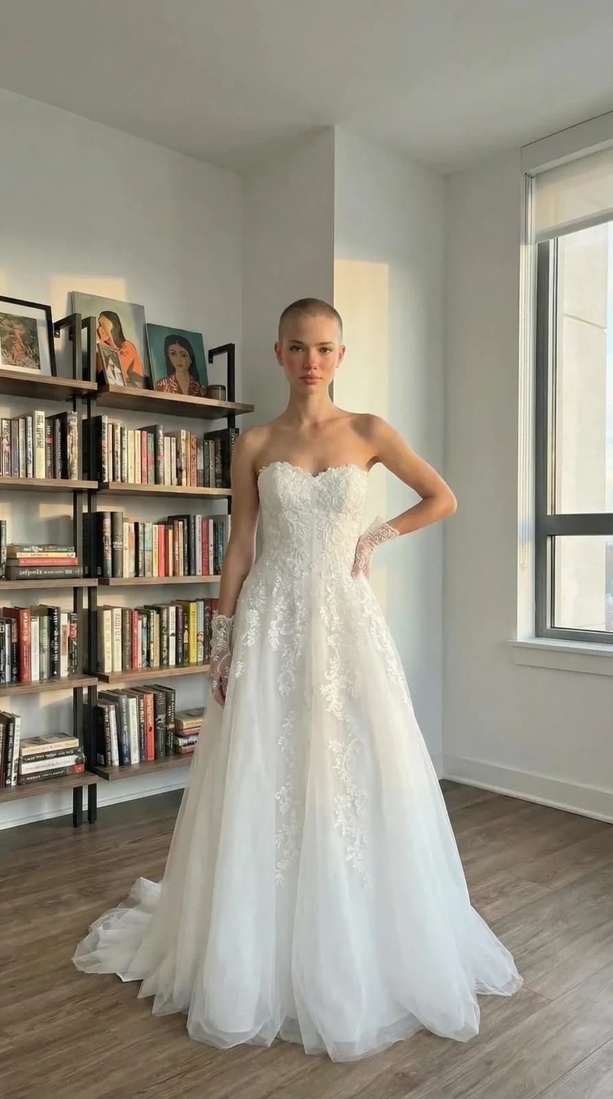 Azazie Bridal dress 58 — try-on