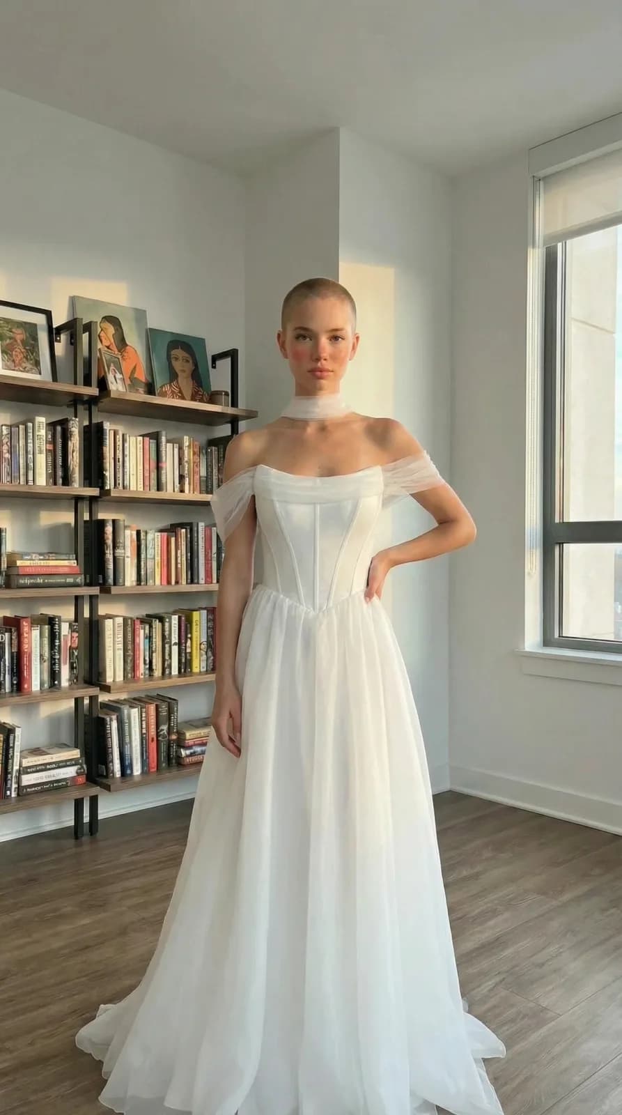 Azazie Bridal dress 58 — try-on