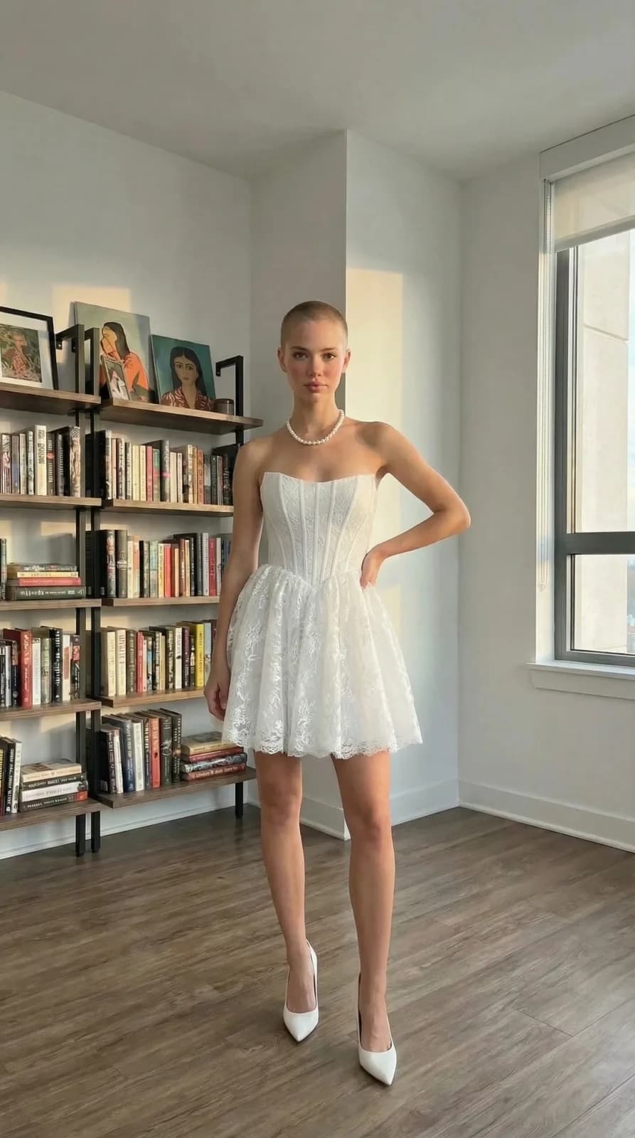 Azazie Bridal dress 58 — try-on