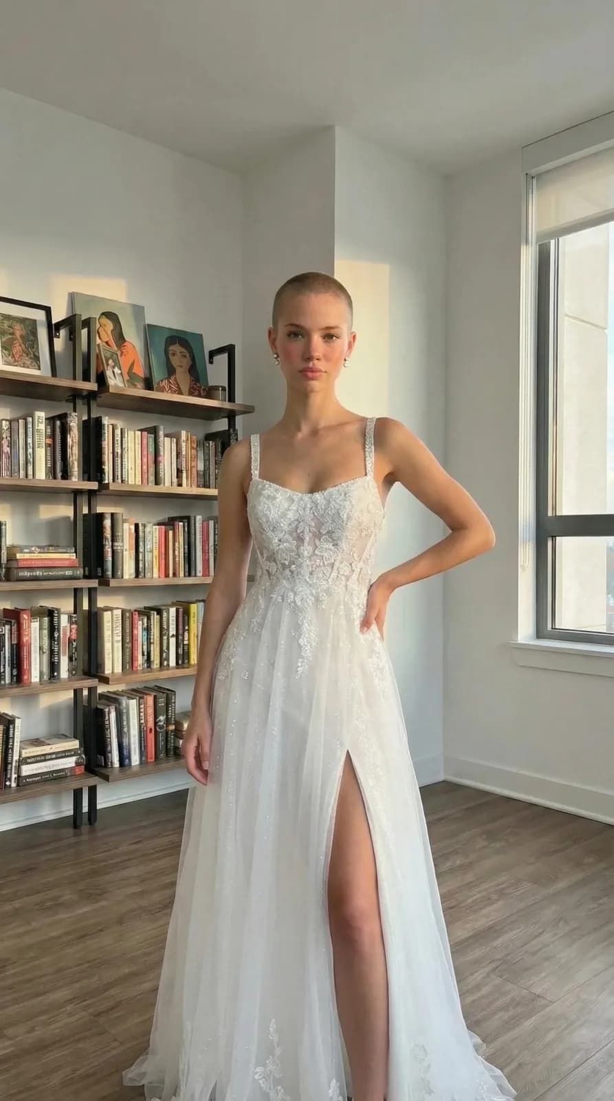 Azazie Bridal dress 58 — try-on