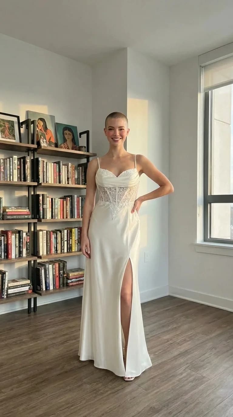 David's Bridal dress 08 — try-on