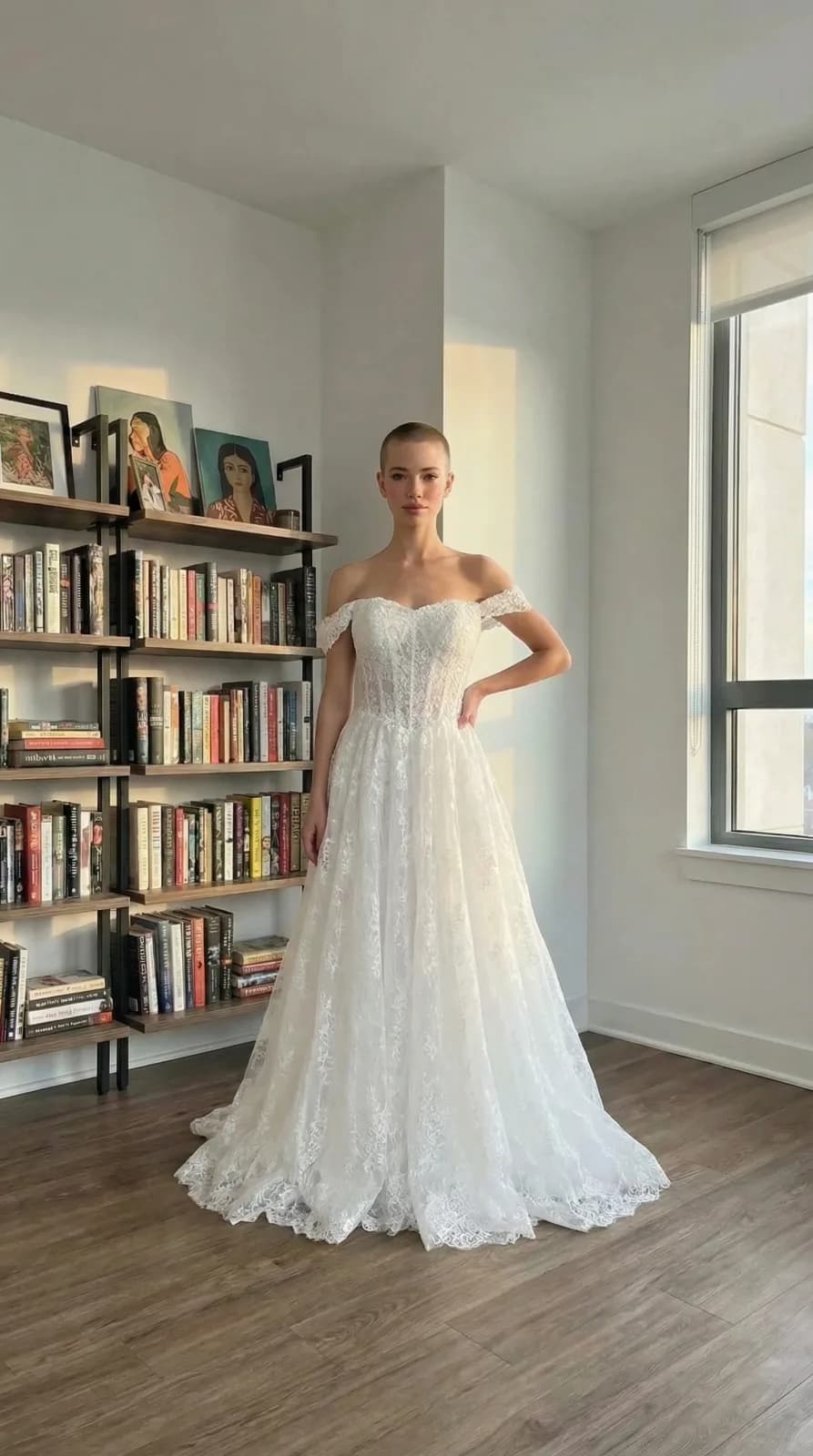 David's Bridal dress 08 — try-on