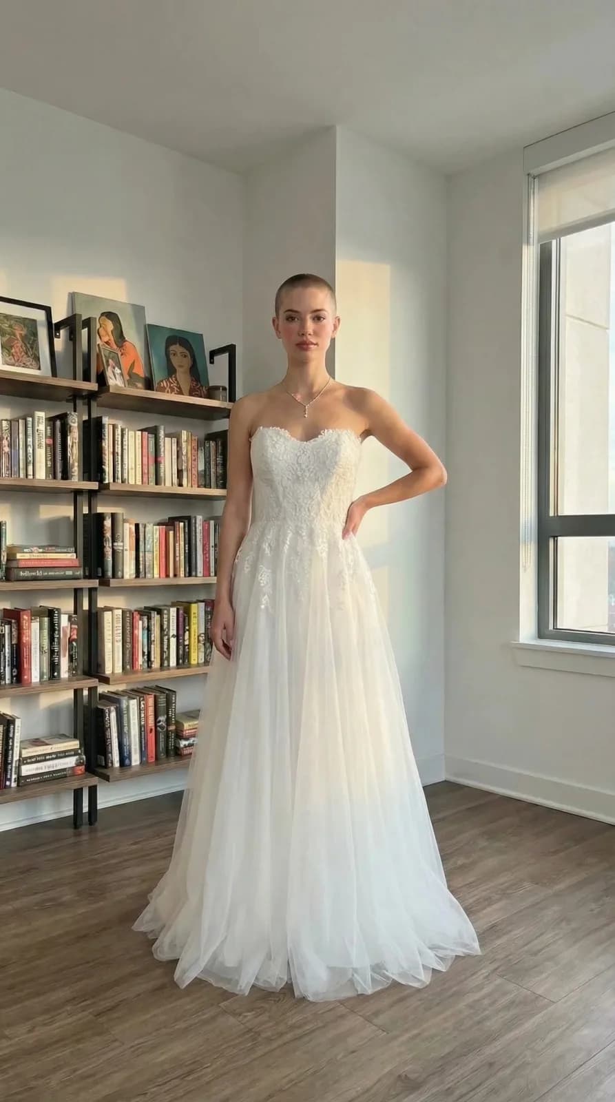 David's Bridal dress 08 — try-on
