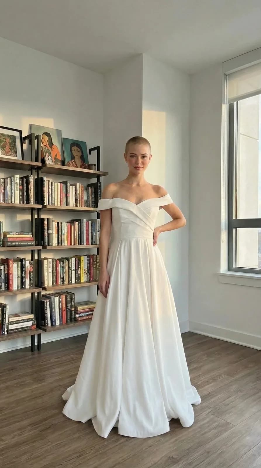 David's Bridal dress 08 — try-on