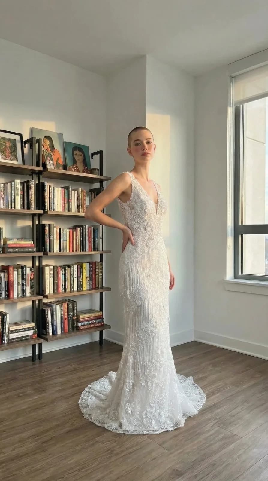 David's Bridal dress 08 — try-on