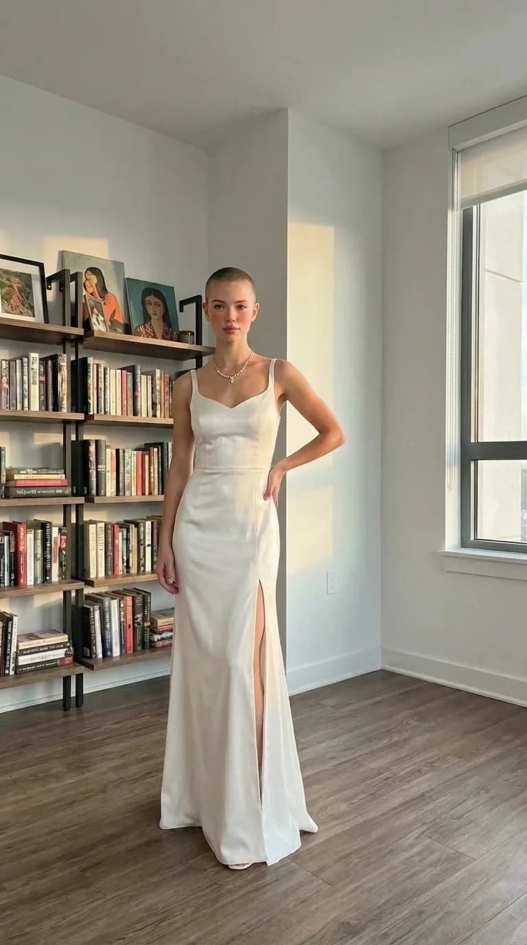 David's Bridal dress 09 — try-on