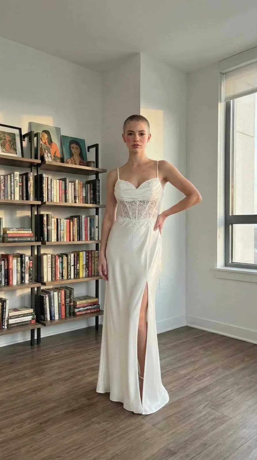 David's Bridal dress 09 — try-on