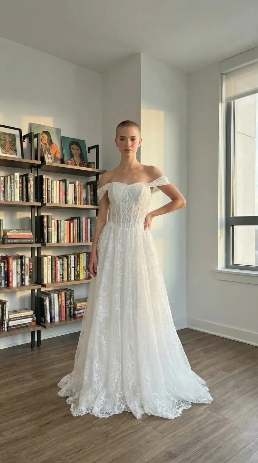 David's Bridal dress 09 — try-on