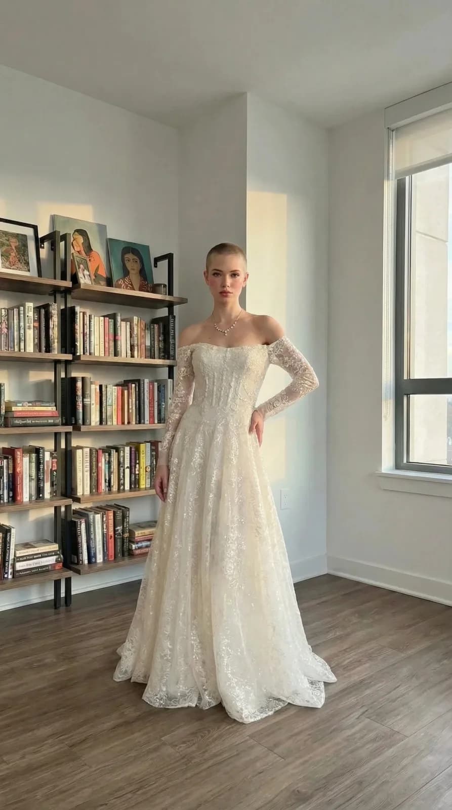 David's Bridal dress 09 — try-on