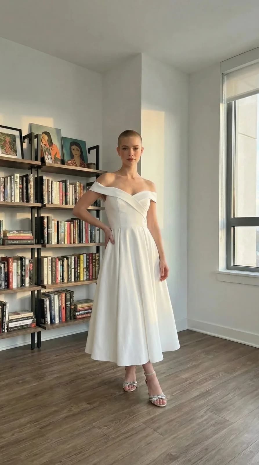 David's Bridal dress 09 — try-on