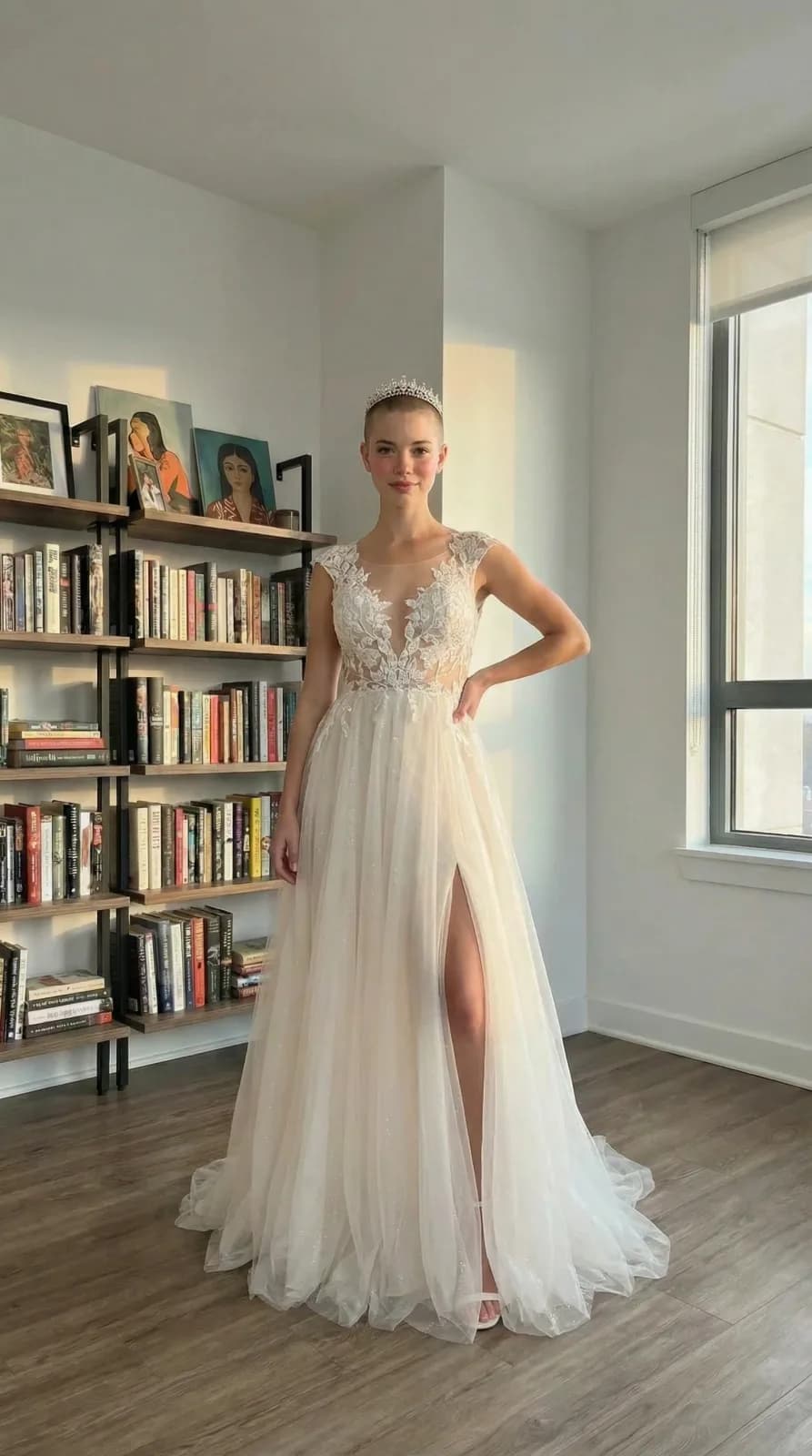 David's Bridal dress 21 — try-on