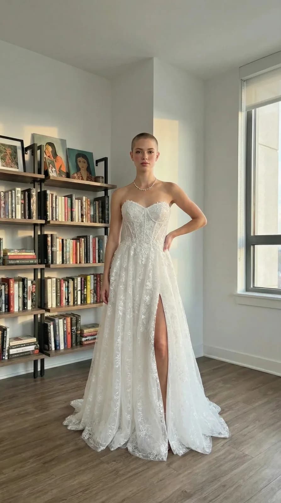David's Bridal dress 22 — try-on
