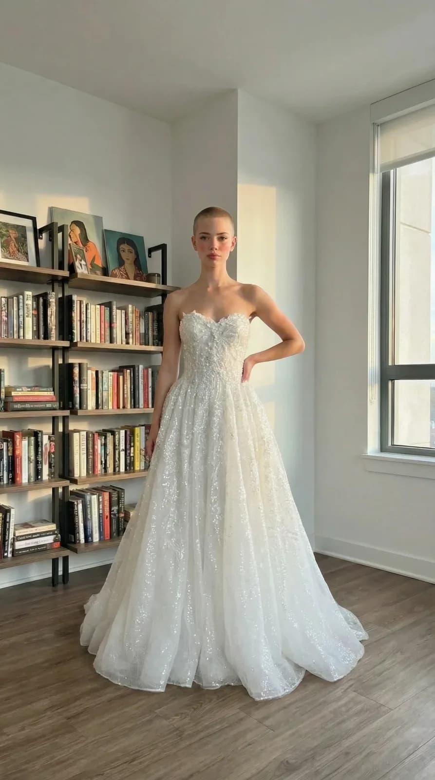 David's Bridal dress 22 — try-on