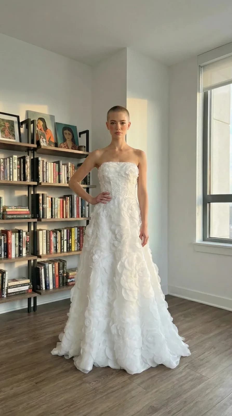 David's Bridal dress 22 — try-on