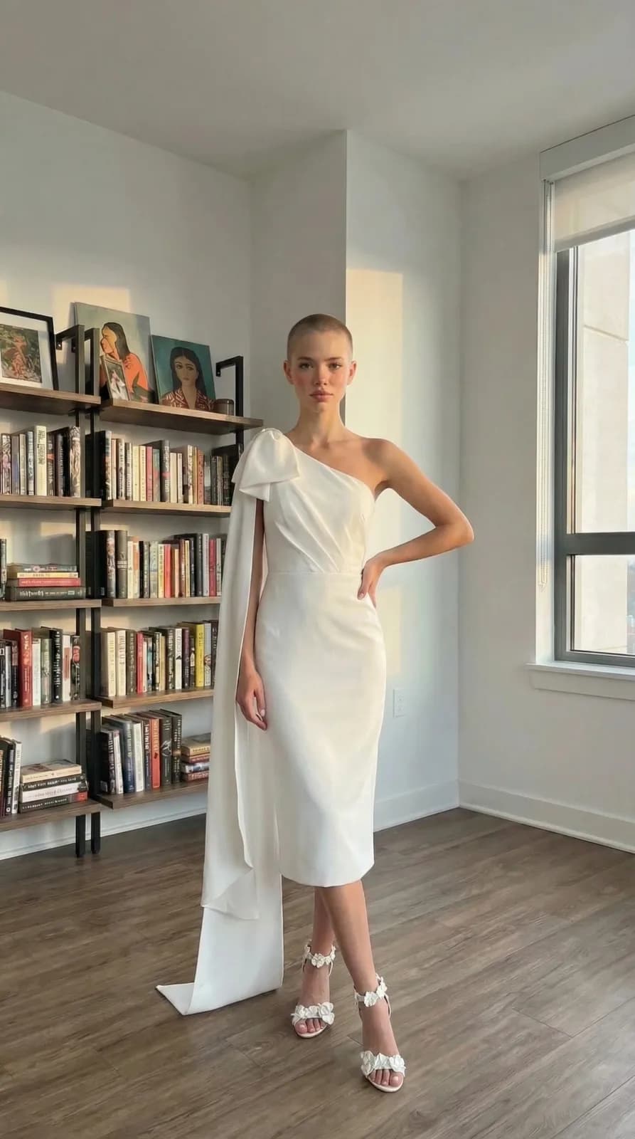 David's Bridal dress 45 — try-on