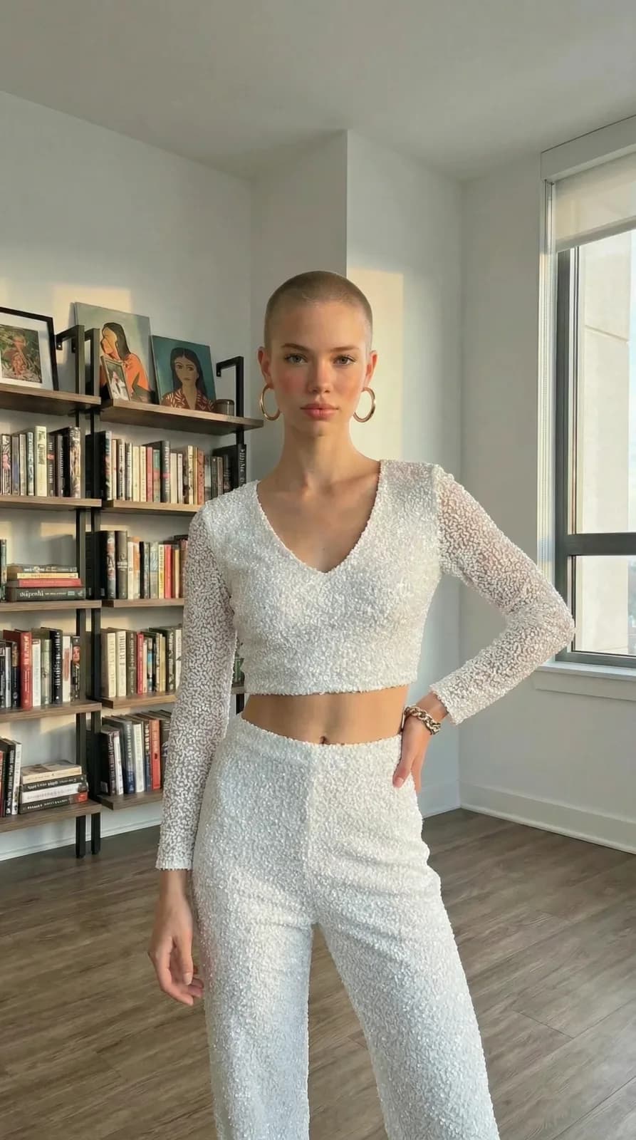 David's Bridal dress 45 — try-on