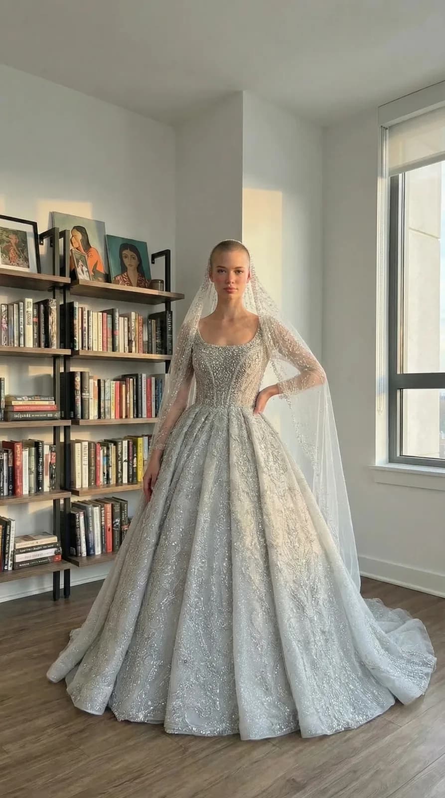 David's Bridal dress 54 — try-on