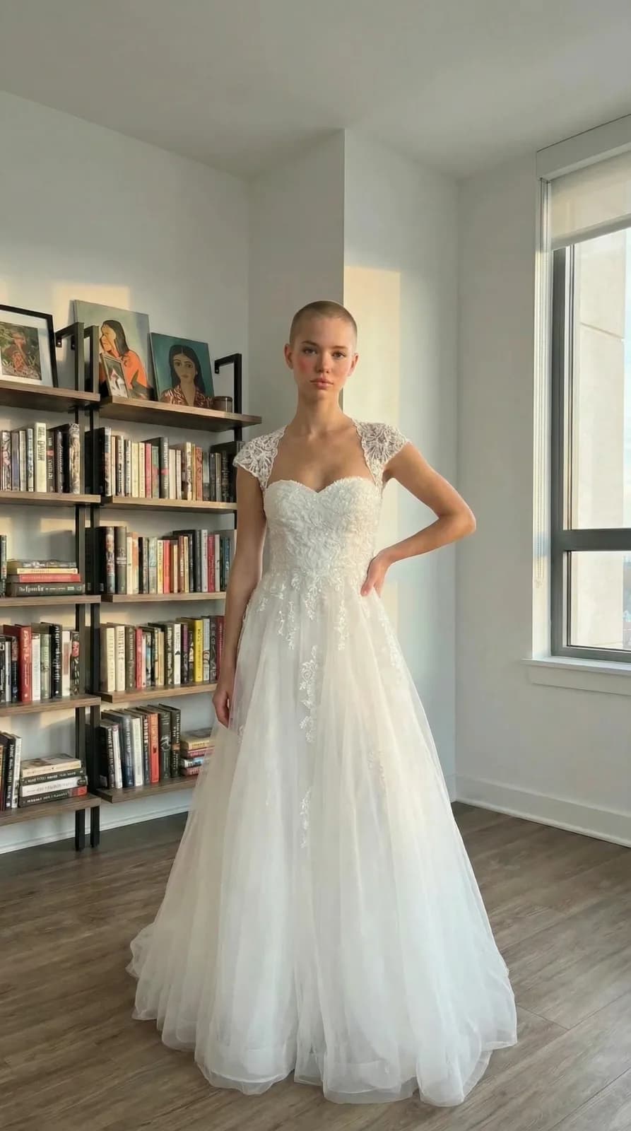 David's Bridal dress 68 — try-on