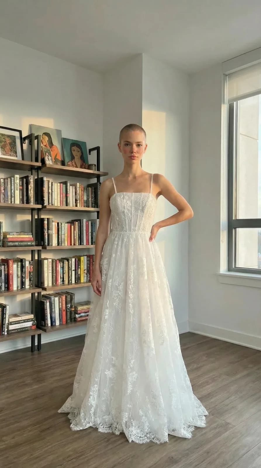 David's Bridal dress 68 — try-on