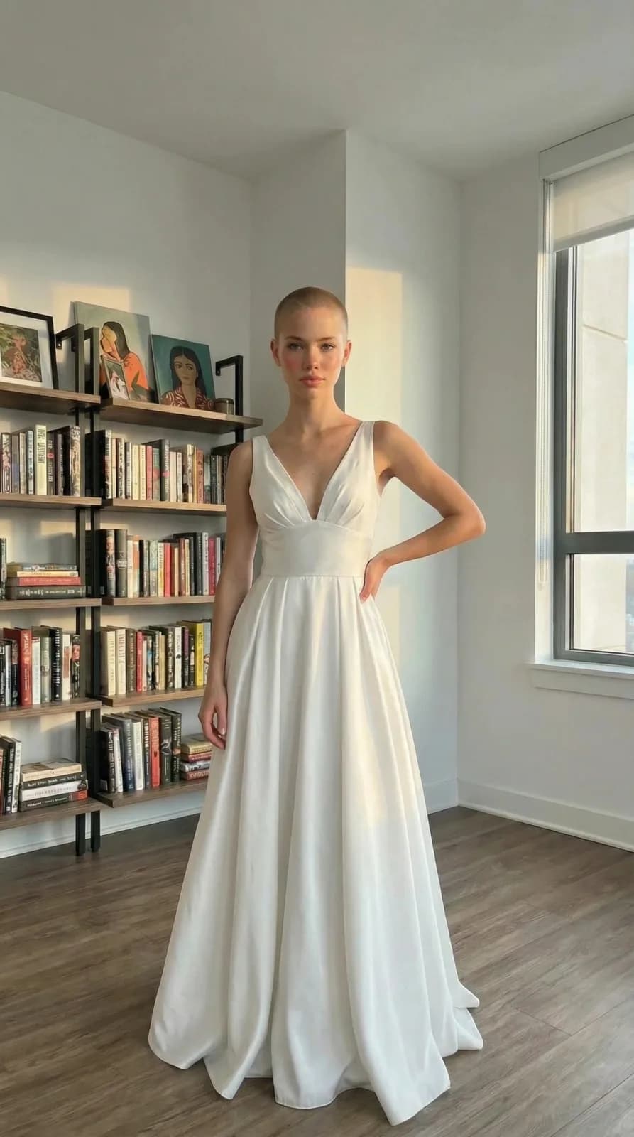 David's Bridal dress 68 — try-on