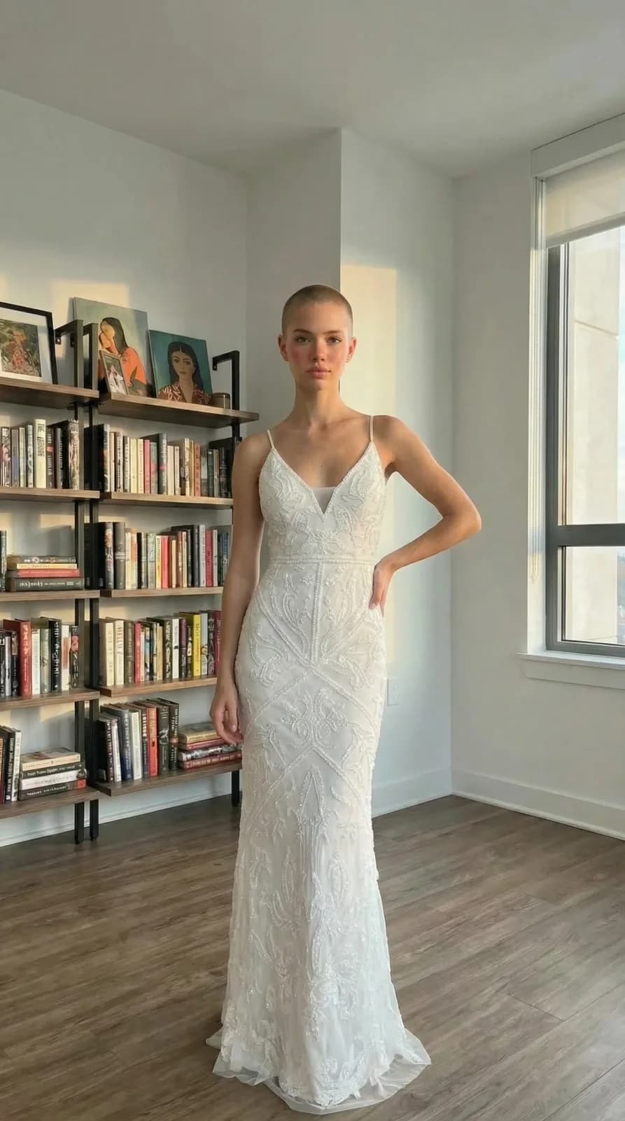 David's Bridal dress 68 — try-on