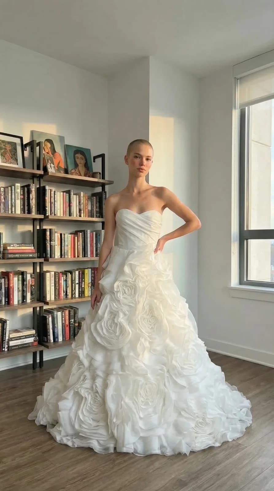 David's Bridal dress 68 — try-on