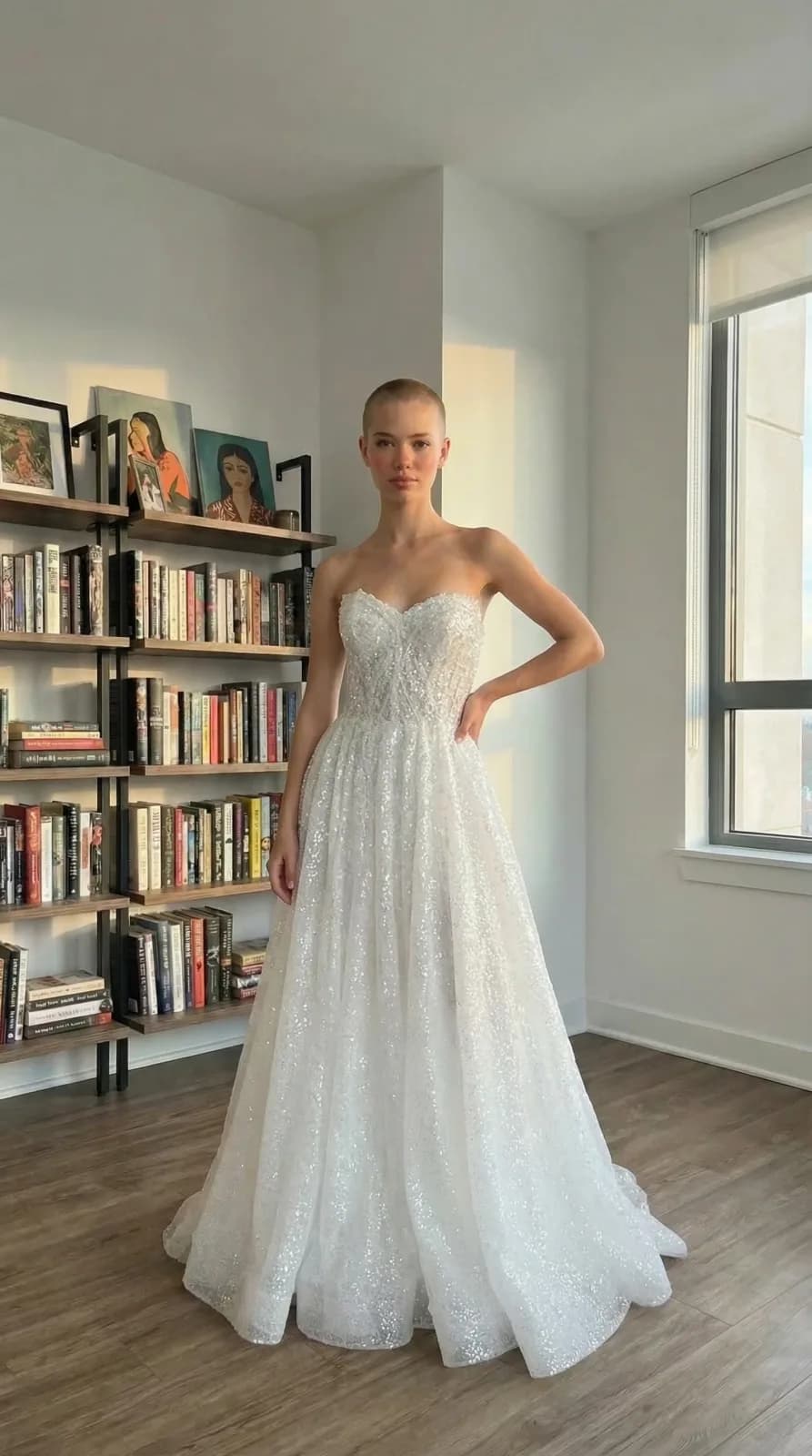 David's Bridal dress 68 — try-on