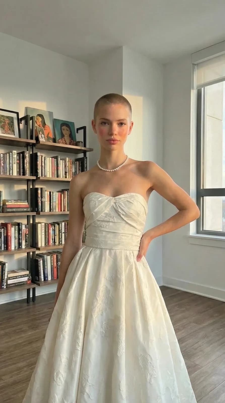 David's Bridal dress 68 — try-on