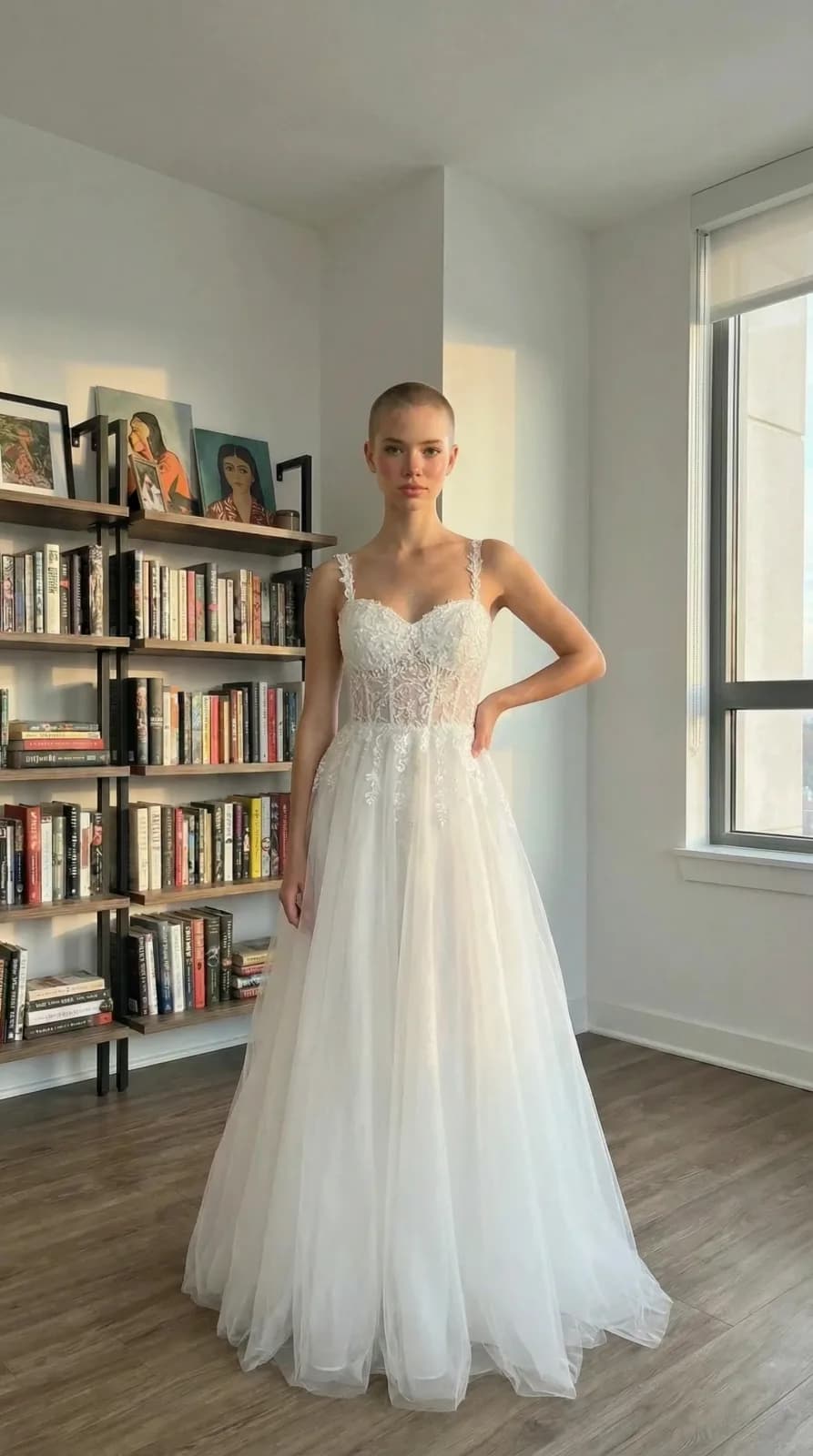 David's Bridal dress 68 — try-on