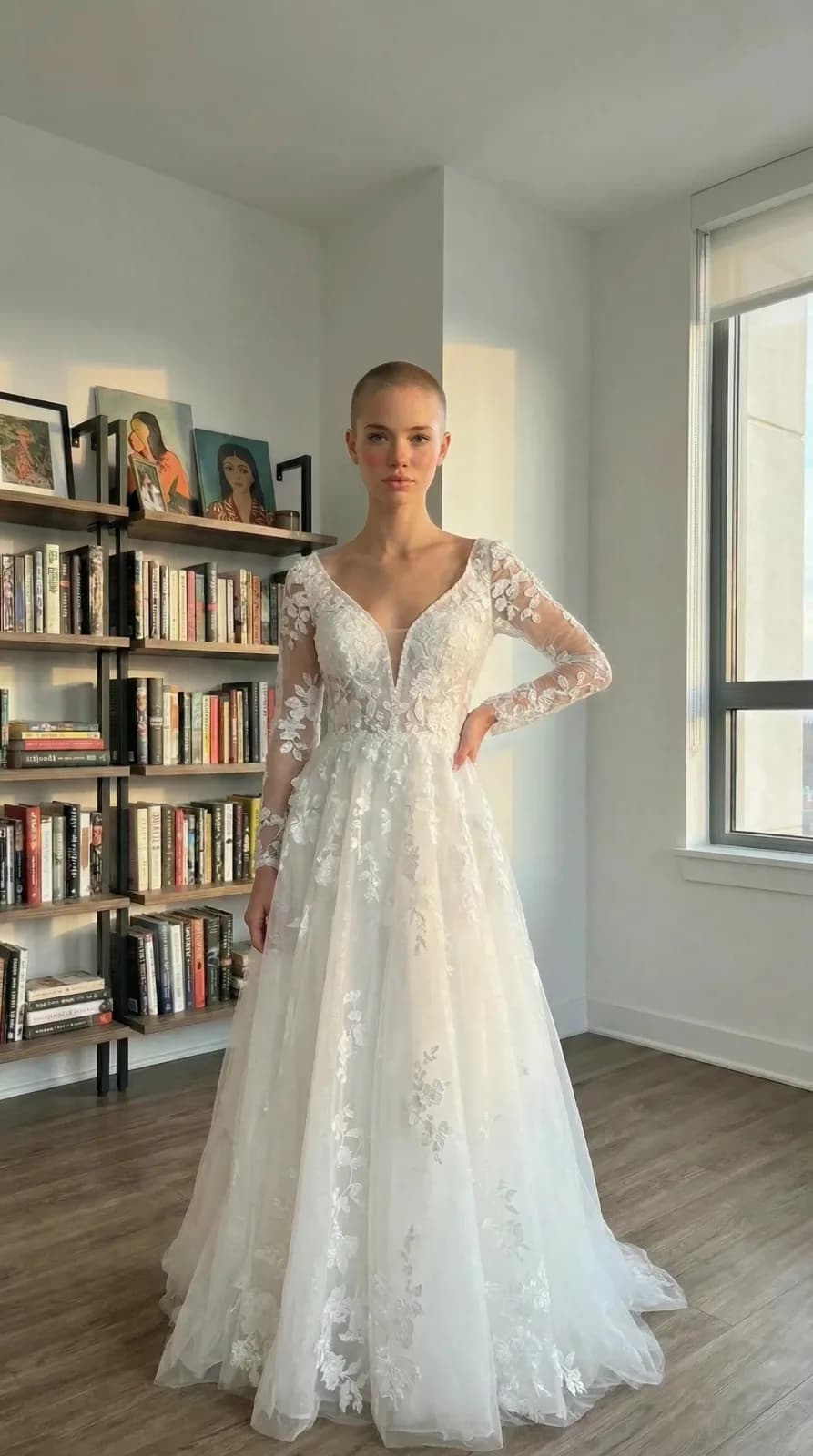 David's Bridal dress 68 — try-on